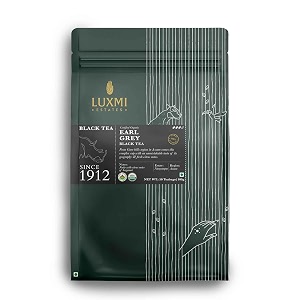 luxmi estates garo hills organic earl grey black tea 50 tea bags 100gm pack  usda organic - earl grey tea bags  100 natural bergamot extracts  50 cups assam black tea