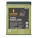 LUXMI Estates Garo Hills Organic Earl Grey Black Tea Tin Pack | Usda Organic - Earl Grey Tea | 100% Natural Bergamot Extracts | 50 Cups |Assam Black Tea, Loose Leaves - 100Gm