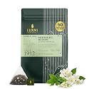 Luxmi Estates Midnight Bloom Jasmine Green Loose Leaf Tea 50 Plant-Based Biodegradable Tea Bags (100g) Pack | Antioxidant-Rich Darjeeling Green Tea With Jasmine Buds | For Energy With No Jitters, Natural Aid Relieve Stress, I