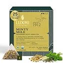Luxmi Estates Minty Mile Chamomile Mint Green Tea 25 Tea Bags (50g) Pack | Certified Organic Green Tea | Low Caffeine Chamomile Chai | Mint Best for Night Time | 50 Cups