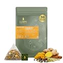 Luxmi Estates Turmeric Time-Out Herbal Infusion - 50 Plant-Based Biodegradable Bags (100g) | Certified USDA Organic | Turmeric, Ginger, Cardamom, Black Pepper Blend | Supports Immunity, Digestion &amp; Inflammation Relief