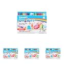 Luxor Doodles Extra Long Wax Crayons| 18 Assorted Shades| 1 Free Glitter Silver Crayon | Perfect For Young Artists (Pack of 4)