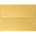 LUXPaper A7 Invitation Envelopes | Peel & Press | 5 1/4" x 7 1/4" | Gold Metallic | 80lb. Text | 1,000 Qty