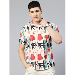 Luxrio Casual Printed Textured Fabric Shirt for