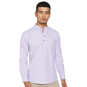 Luxrio Mens Cotton Blend Solid Slim Kurta
