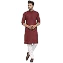 Luxrio Kurta Set for Men with Pyjamas Cotton Blend Long Solid Straight Fit