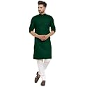 Luxrio Kurta Set for Men with Pyjamas Cotton Blend Long Solid Straight Fit