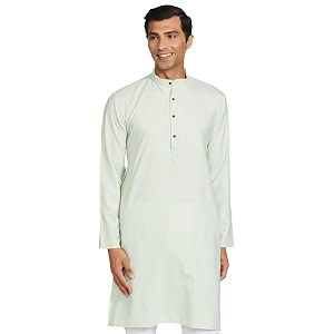 luxrio men39s cotton blend solid regular fit kurta