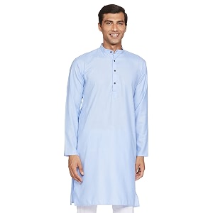 luxrio men39s cotton blend solid regular fit kurta