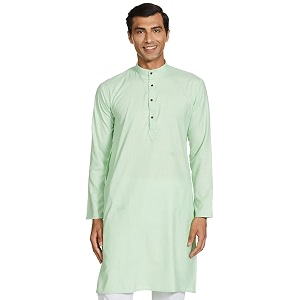 luxrio men39s cotton blend solid regular fit kurta