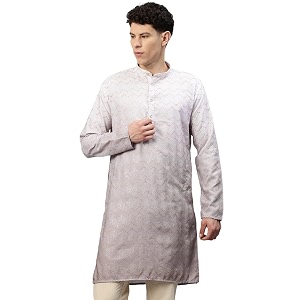Luxrio Mens Ombre Shaded Sequence Self Embroidered