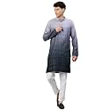 Luxrio Men39s Ombre Shaded Sequence Self Embroidered