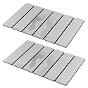Luxspire Stone Bath Mat, Stone Mat Bathroom Foldable 24x16in 2PC,Light Gray
