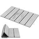 Luxspire Stone Bath Mat, Stone mat Bathroom Foldable 24x16 in, Light Gray