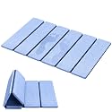 Luxspire Valet Tray, PU Leather Stone Bath Mat Foldable, Valet Tray, PU Leather Quick Drying Diatomaceous Earth Bathroom Rug, with Non-Slip Rubber Base, Blu