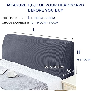 stretchable bed headboard cover small square jacquard headboard slipcover dustproof bed head cover for bedroom queen 140cm-170cm pink
