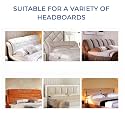 Stretchable Bed Headboard Cover, Small Square Jacquard Headboard Slipcover, Dustproof Bed Head Cover for Bedroom (Queen (140cm-170cm), Wine RED)