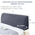 Stretchable Bed Headboard Cover, Small Square Jacquard Headboard Slipcover, Dustproof Bed Head Cover for Bedroom (Queen (140cm-170cm), Pink)