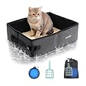 Luxtude Portable Litter Box for Cats, Comes with a Hard Non-Stick Bottom