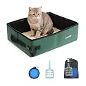 Luxtude Portable Litter Box for Cats, Comes with a Hard Non-Stick Bottom