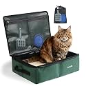 Luxtude Travel Litter Box for Cats, Comes with a Hard Non-Stick Bottom