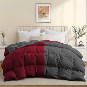 luxurious comfort 600 gsm winter comforter single bed 6034x9034 - 600 gsm microfiber super soft fluffy for winter comforterrajaiduvetblanket single size - burgundydark gray color