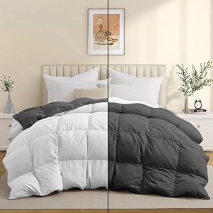 luxurious comfort 600 gsm winter comforter single bed 6034x9034 - 600 gsm microfiber super soft fluffy for winter comforterrajaiduvetblanket single size - whitedark gray color