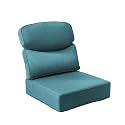 Luxury 6-Inch Outdoor Chair Cushions - 24"* 24" Patio Furniture Cushions with Dual Layer Back Support &amp; Removable Cover, 28D High Density Sponge Patio Cushion for Outdoor Furniture Couch Peacock Green