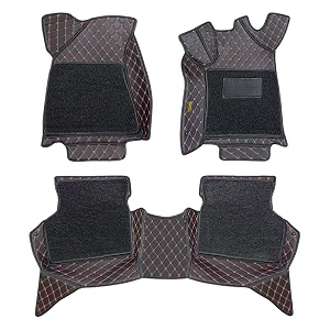 premium 7d car floor mat for merc benz gle 300 2020  black red with red