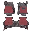 Premium 7D Car Floor Mat for MERC Benz CLA Class | Black Red with Red