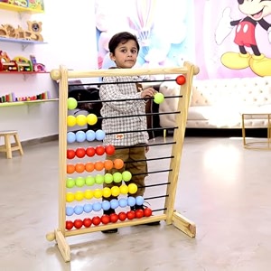 wooden abacus for kids  montessori math toy  10 row educational counting frame  abacus tool for toddlers amp preschool  learning kit for age 36