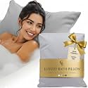 Luxury Bath Pillow for Tub - Thick and Comfortable Bathtub Pillow Support for Head and Neck and Back - Washable Quick-Drying Bath Pillows - Bath Cushion for Home Spa - Fits Any Bathtub - Light Gray