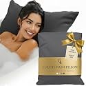 Luxury Bath Pillow for Tub - Thick and Comfortable Bathtub Pillow Support for Head and Neck and Back - Washable Quick-Drying Bath Pillows - Bath Cushion for Home Spa - Fits Any Bathtub - Dark Gray