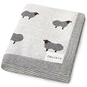 Luxury Cotton Knit Swaddle Baby Blanket - Soft Cozy Lightweight Unisex Receiving Swaddler Stroller Quilt Blanket for Shower Gift Registry for Newborns Infants Toddlers (Sheep - Ivory)