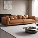 Luxury Leathrette Contemporary Sectional Sofa Set with Chaise Lounge &amp; Cushions – Perfect for Living Room, Guest Room &amp; Office (1, TAN)