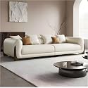 Luxury Leathrette Contemporary Sectional Sofa Set with Chaise Lounge &amp; Cushions – Perfect for Living Room, Guest Room &amp; Office (1, Cream)