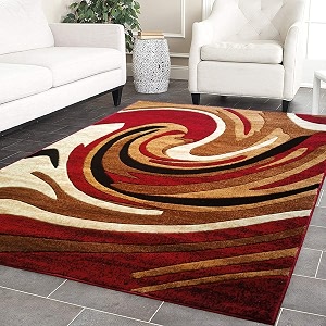 luxury shag area rug 6x8 feet  ultra soft 1 inch thick carpet for living room amp bedroom  anti-slip durable amp easy-care floor rug