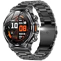 Luxury Smart Watch for Men Answer/Make Call 1.8" HD Full Touch Screen with Multiple Sports Modes Sleep Monitor Stainless Steel Activity Fitness Tracker