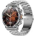 Luxury Smart Watch for Men Answer/Make Call 1.8" HD Full Touch Screen with Multiple Sports Modes Sleep Monitor Stainless Steel Activity Fitness Tracker