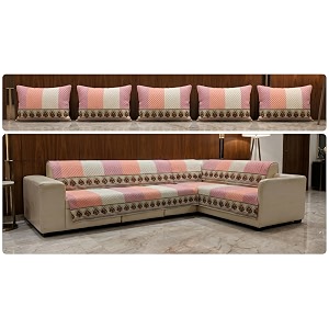 Luxury Sofa Cover L Shape 5 Seater