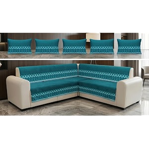 Luxury Sofa Cover L Shape 5 Seater