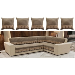 Luxury Sofa Cover L Shape 5 Seater