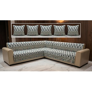 Luxury Sofa Cover L Shape 5 Seater