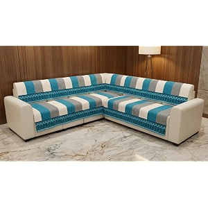 Luxury Sofa Cover L Shape 6 Seater