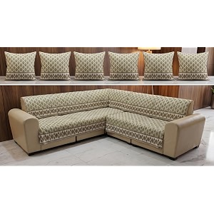 Luxury Sofa Cover L Shape 6 Seater