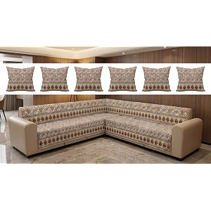 Luxury Sofa Cover L Shape 6 Seater