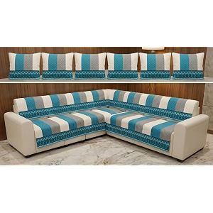 Luxury Sofa Cover L Shape 6 Seater