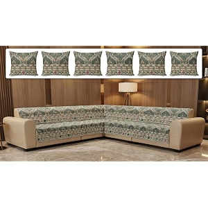 Luxury Sofa Cover L Shape 6 Seater