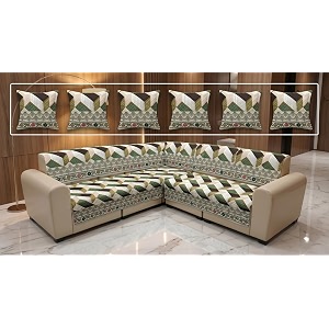 Luxury Sofa Cover L Shape 6 Seater