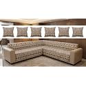Luxury Sofa Cover L Shape 6 Seater